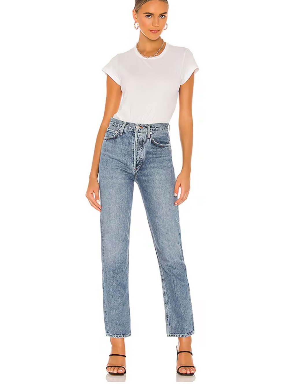 Agolde High-Rise 90's Pinch Waist Jeans in Navigate Size 29